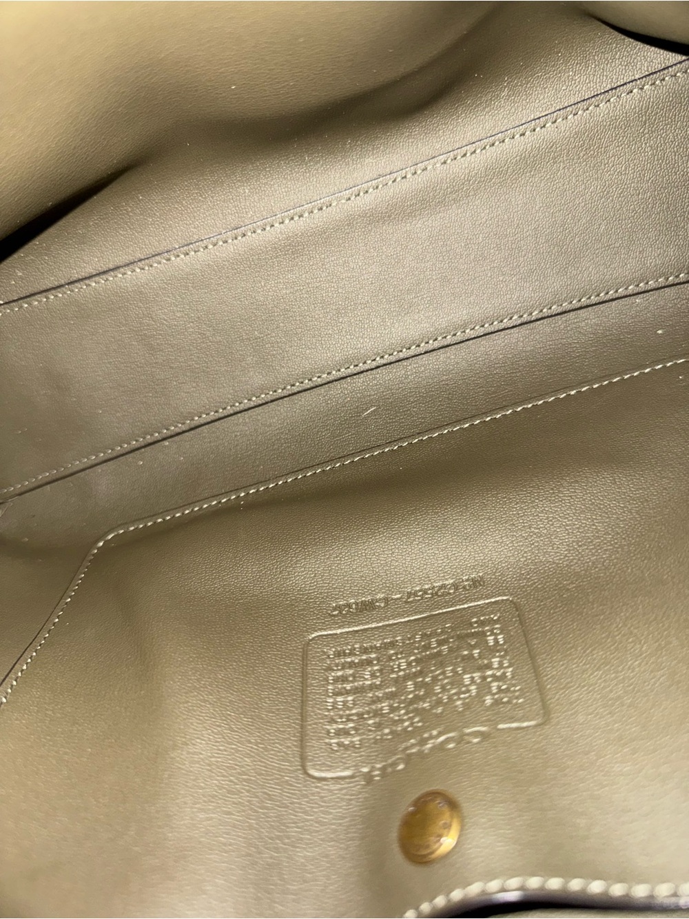 COACH Brooklyn 28 Suede Shoulder Bag in Dark olive - Picture 4 of 4